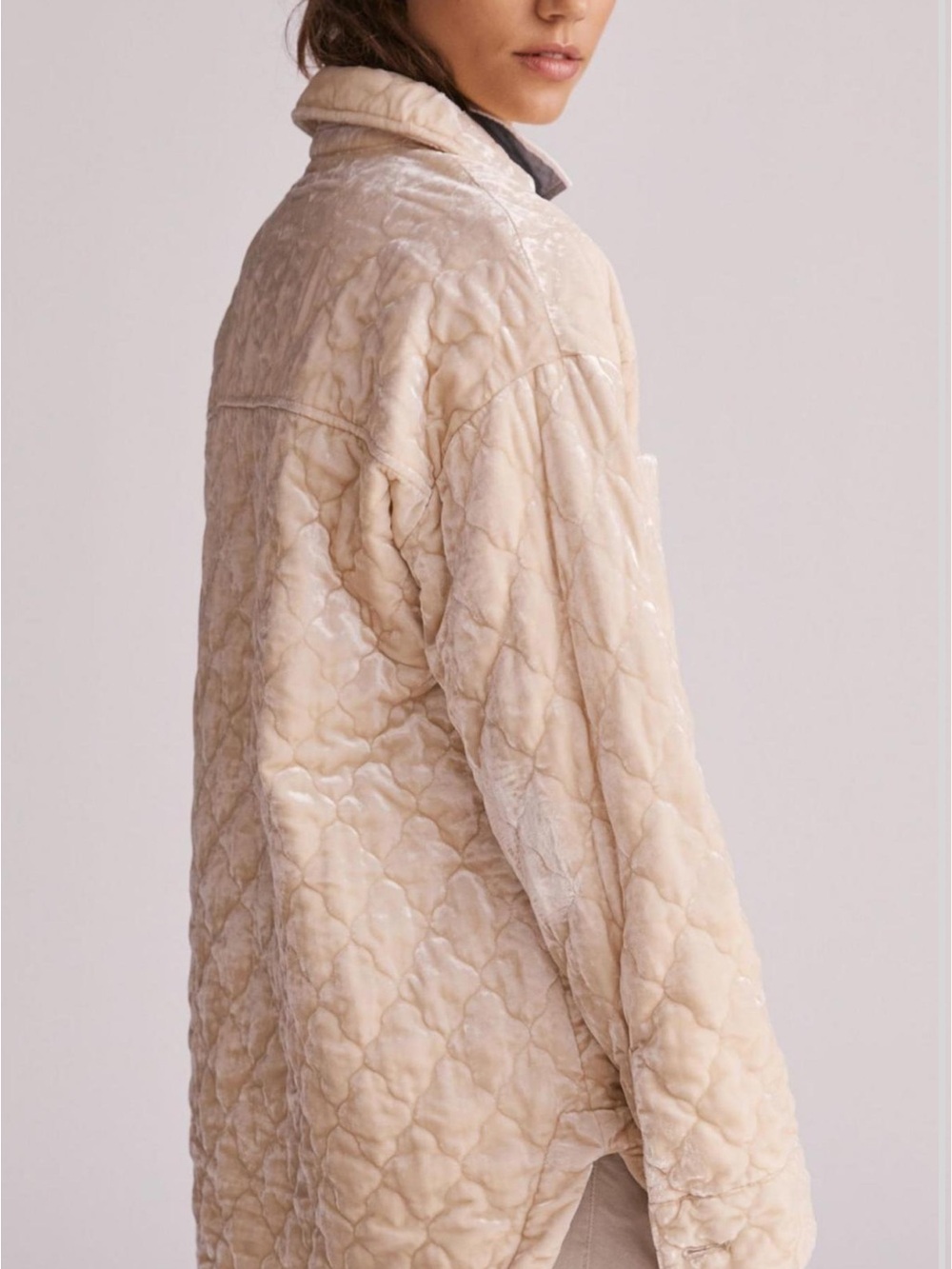 Anthropology Quilted Cream Jacket Coat - Unbranded - Picture 2 of 10